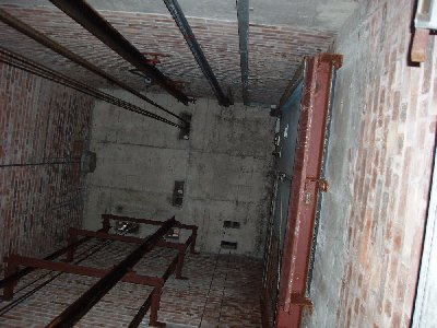 Looking up the lift shaft...