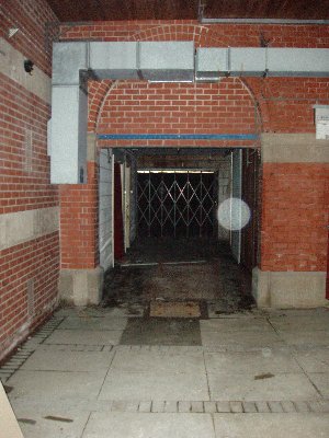 The in bound stores were brought through this loading area... note the "orb"... wooooooooo, I think we've got a ghosty, better get Derek Acorah across to scam a few gullible punters sharpish!